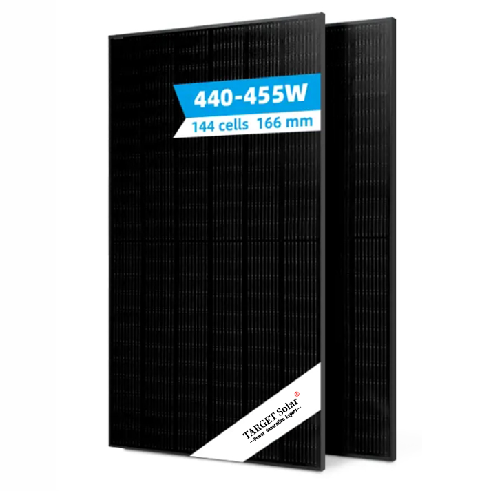 OEM TARGET SOLAR Panels Half-Cut Black PERC Solar Module 440-450W