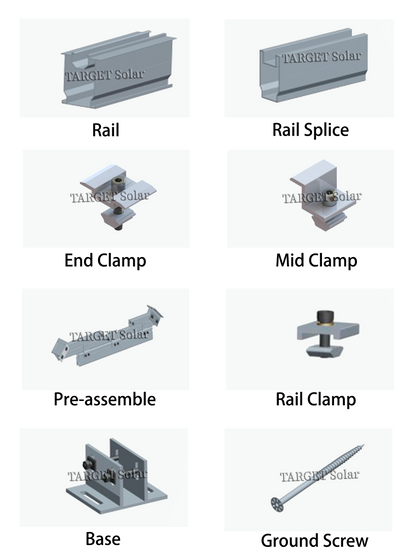 TARGET Solar Solar photovoltaic installation bracket, photovoltaic installation system, solar solar panel