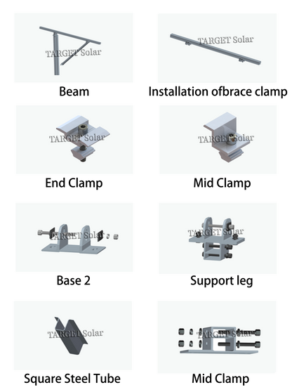 TARGET Solar Reasonably priced aluminum alloy photovoltaic frame, solar ground installation system, solar power generation system, ground installation bracket