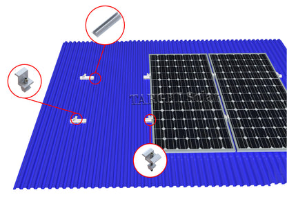 Solar installation accessories, solar panel system, solar panel installation structure, track