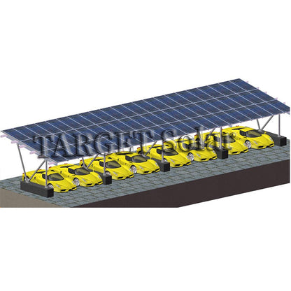 TARGET Solar Modern carport design for rapid installation of lightweight aluminum bracket solar parking system