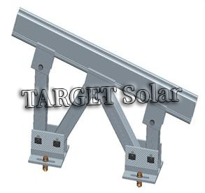 TARGET Solar High strength solar panel pile ground installation, aluminum alloy bracket installation, solar tile ground installation system