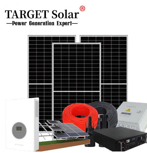 5KW off grid solar power generation system, complete set of rooftop so ...