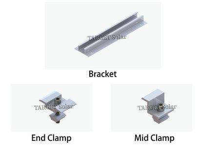 Solar installation accessories, solar panel system, solar panel installation structure, track