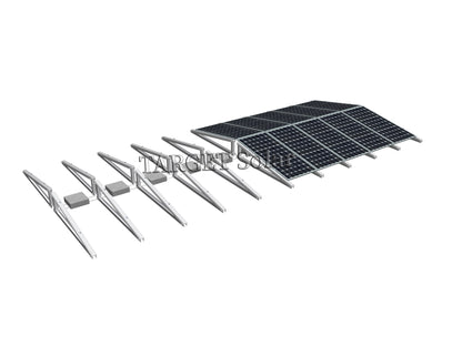 Flat roof solar installation system aluminum alloy installation bracket