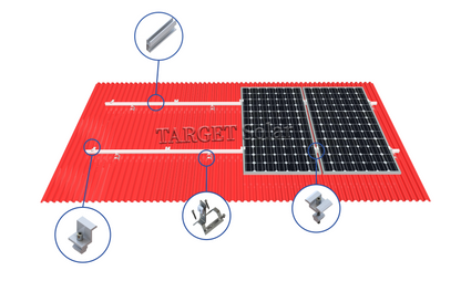 Solar roof installation system, solar panel installation, aluminum rail