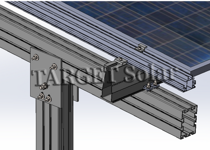 TARGET Solar High intensity solar parking lot installation structure, solar photovoltaic carport installation, aluminum alloy support system