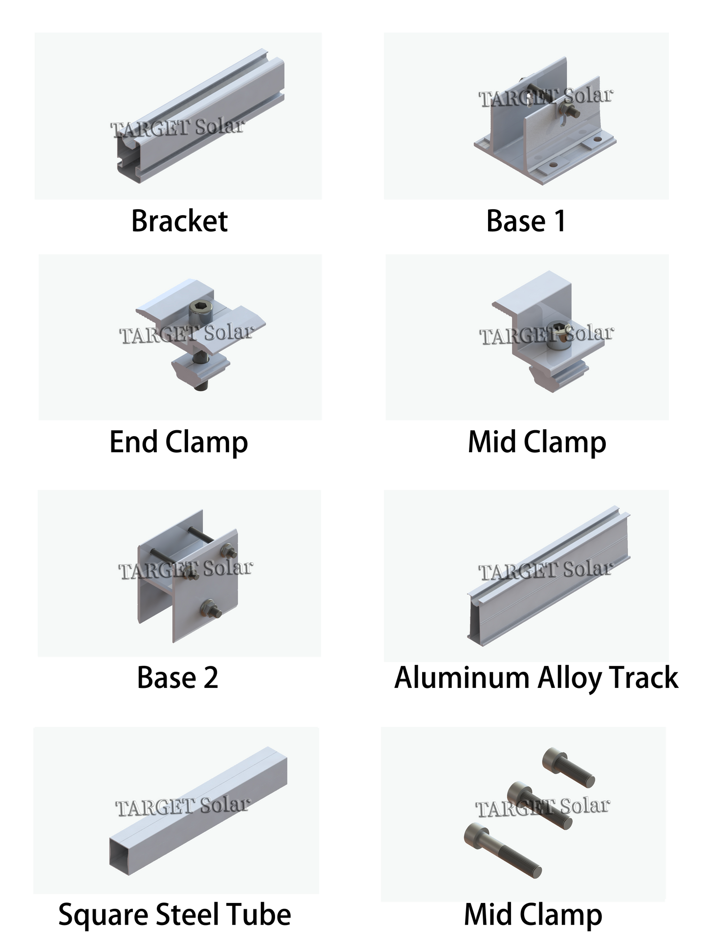 TARGET Solar High strength solar panel pile ground installation bracket aluminum alloy bracket ground installation system