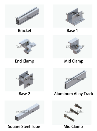 TARGET Solar High strength solar panel pile ground installation bracket aluminum alloy bracket ground installation system