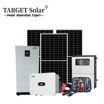 5KW household solar energy storage system, photovoltaic modules, complete solar hybrid system, grid connected system