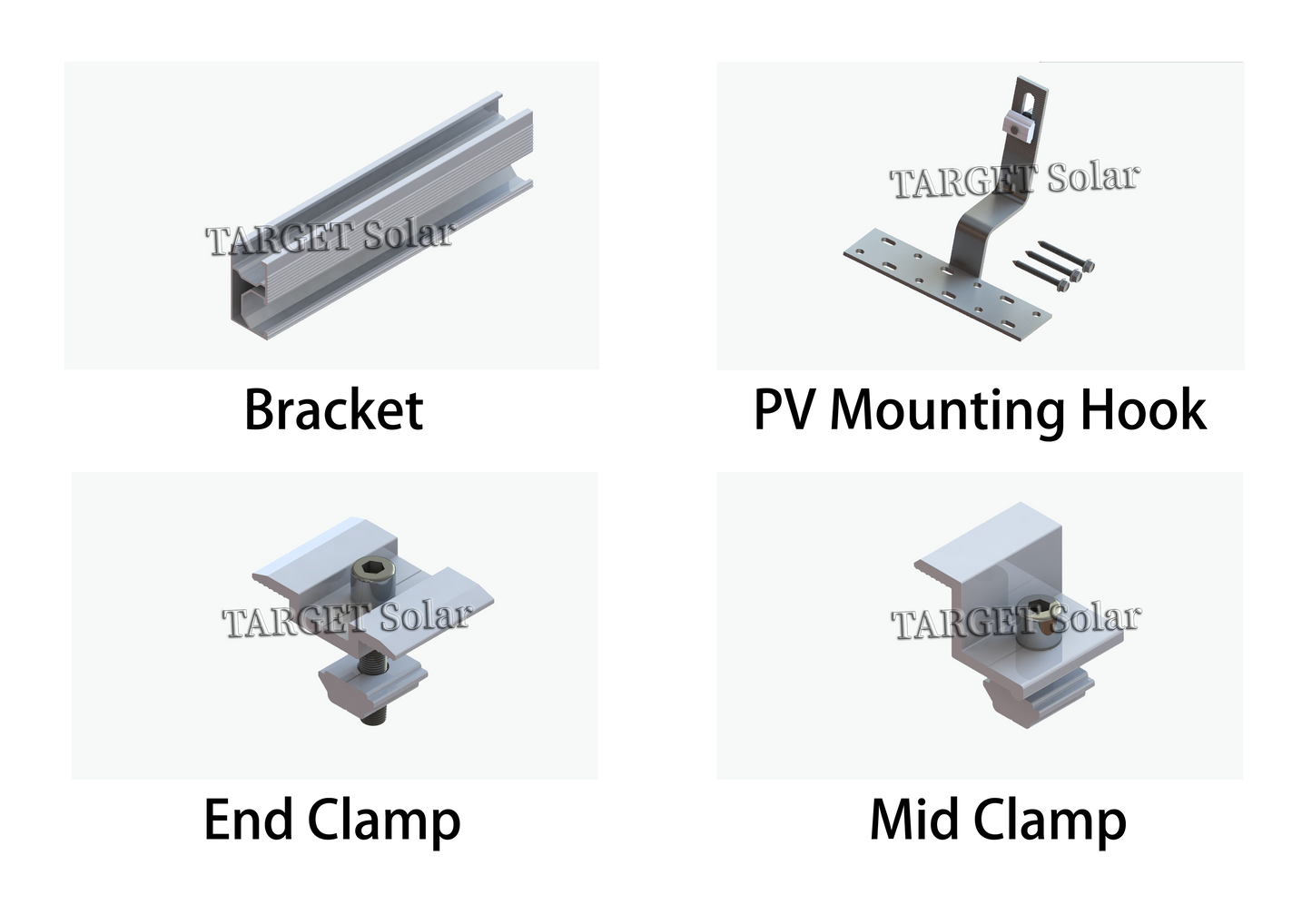 Solar panel installation bracket, resin tile roof installation, solar bracket, solar installation system