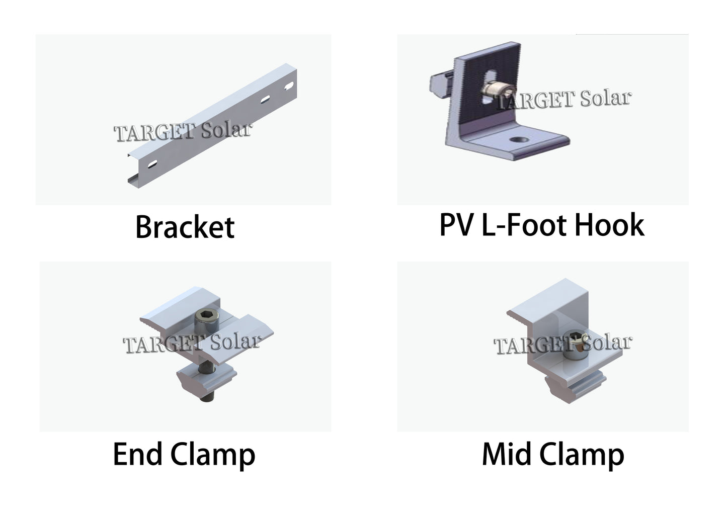 TARGET Solar Aluminum solar ground installation bracket, solar ground photovoltaic installation system