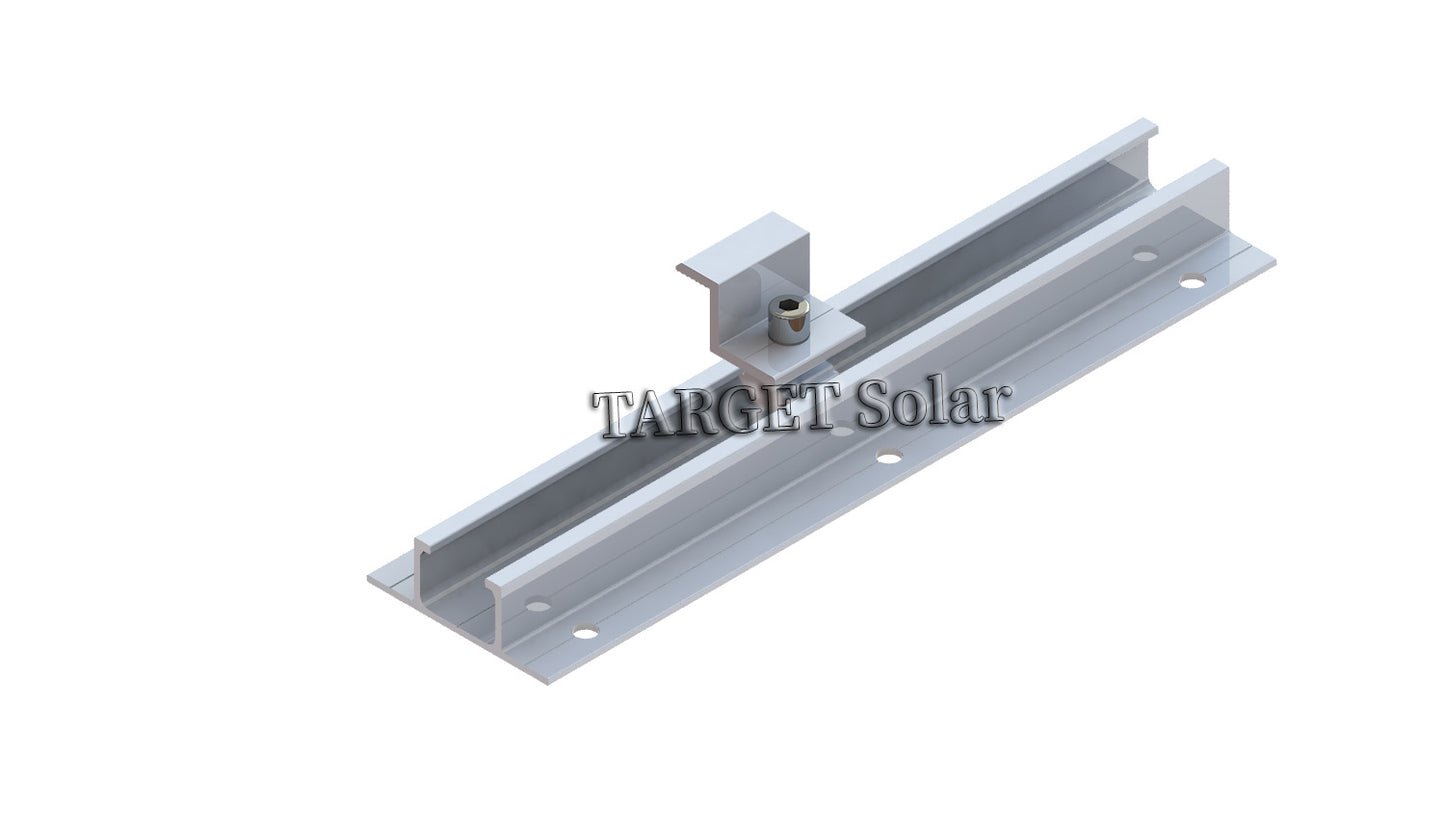 Solar installation accessories, solar panel system, solar panel installation structure, track