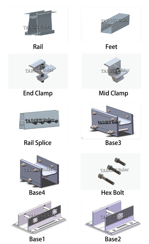 TARGET Solar Modern carport design for rapid installation of lightweight aluminum bracket solar parking system